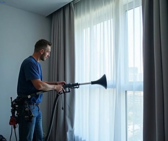 Professional commercial curtain cleaning process equipment Matty Curtain Cleaning normanhurst-nsw